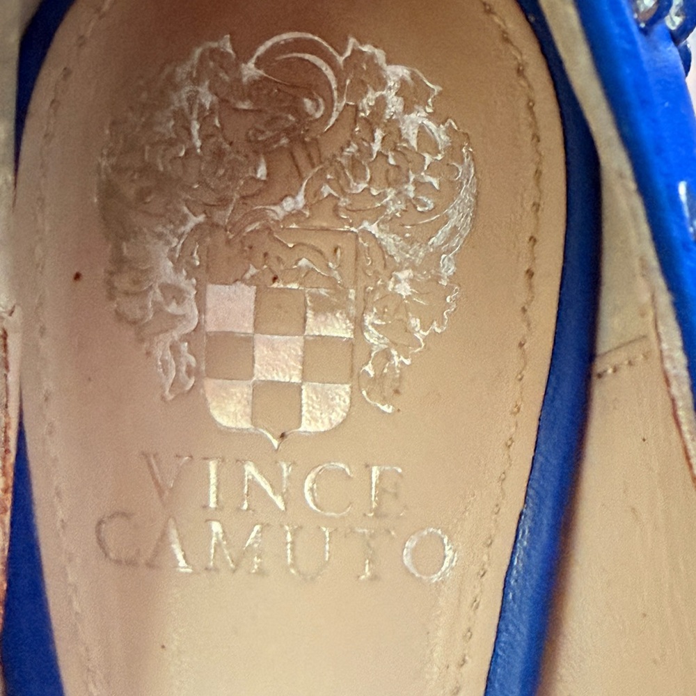Vince Camuto Royal Blue Studded Platform Heels Size 7.5 – Statement Pumps